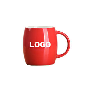 แก้วเซรามิกสีพื้นด้าน 350 มล. พร้อมหูจับ สไตล์นอร์ดิก สำหรับกาแฟ ของขวัญ พิมพ์โลโก้ได้ - Product Image 5