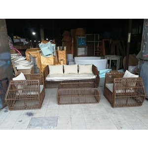 Muebles de Jardín Modernos de Mimbre de Ratán, Conjunto de Sofás Impermeables para Jardín y Piscina - Product Image 2