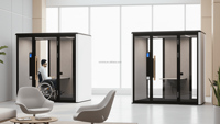 Cabine de bureau insonorisée acoustique moderne Comine, espace de travail modulaire écologique portable pour appels privés, immeuble de bureaux, hôtel