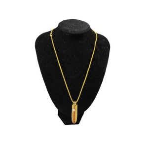 vibrating necklace for couples Vesper 2 - Waterproof Vibrator Necklace in 24kt Gold