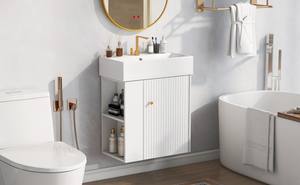 <span class=keywords><strong>Meuble</strong></span> de rangement blanc compact <span class=keywords><strong>sous</strong></span> évier pour salle de bain, idéal pour hôtels <span class=keywords><strong>et</strong></span> maisons - Product Image 4