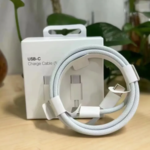 Commercio all'ingrosso 3ft 6ft intrecciato PD 60W caricatore veloce cavo dati di sincronizzazione Usb <span class=keywords><strong>C</strong></span> a Usb <span class=keywords><strong>C</strong></span> cavo di ricarica per il telefono 15 16 con scatola - Product Image 2