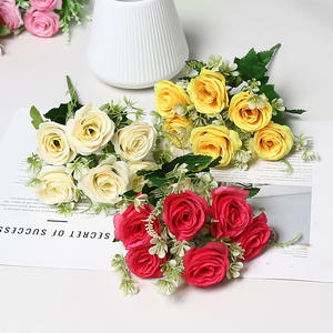 Ramos de Peonías Artificiales al por Mayor, <span class=keywords><strong>6</strong></span> Cabezas, Ramos de Rosas de Seda para Decoración de Bodas y Fiestas - Product Image 1