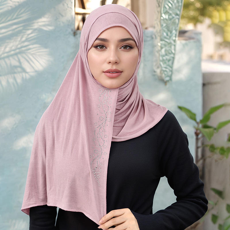 Zipper Instant Hijab With Undercap Zip Hijab Easy Wear Chiffon
