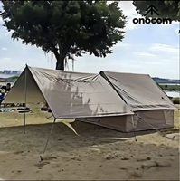 Tente de camping familiale gonflable portable, grande taille 5,5 m, tente extérieure imperméable et résistante au vent