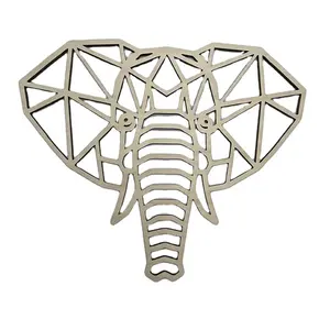 TaiLai Hot Sales Customize Large Size Wooden Craft Home Decoration Elephant Laser Cut Out Wood Wall Art for Children's room