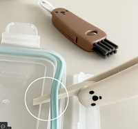 Brosse de nettoyage pour bouteilles isothermes, biberons, boîtes à lunch, couvercles de tasses, rainures et fentes, 13,3*7,3*3 cm, pour éliminer les taches