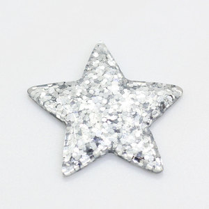 <span class=keywords><strong>Estrella</strong></span> <span class=keywords><strong>de</strong></span> Cinco Puntas <span class=keywords><strong>de</strong></span> Resina con Purpurina Kawaii <span class=keywords><strong>de</strong></span> 36 mm, Adorno Plano para Decoración <span class=keywords><strong>de</strong></span> Teléfonos, Lazos para el Cabello y Manualidades - Product Image 4
