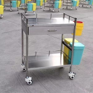 Multi Purpose 3 Tier Stainless Steel <strong>Dressing</strong> <strong>Trolley</strong> With Wheels For Hospital Clinic Home Office Use - Product Image 4