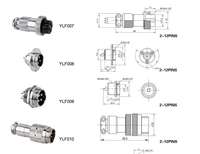Conectores Circulares de Aviación de 2/3/4/5/6/7/8/9/10 Pines, Conectores de Panel para Cableado GX12 GX14 GX16 GX20, Conectores DXZP SC