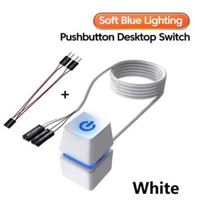 Ordinateur de bureau interrupteur d'alimentation câble d'extension LED <span class=keywords><strong>carte</strong></span> mère démarrage externe <span class=keywords><strong>bouton</strong></span> marche/arrêt pour bureau à domicile 1/1.85/2/5/10M - Product Image 2