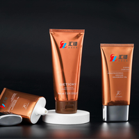 Tube souple métallique bleu électrique PBL de 100g avec bouchon à vis doré pour crème visage, lotion, soins de la peau, emballage cosmétique vide