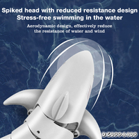 Mini robot poisson télécommandé étanche, jouet animal marin en plastique, requin sous-marin, télécommande 2,4 GHz, certifié sûr