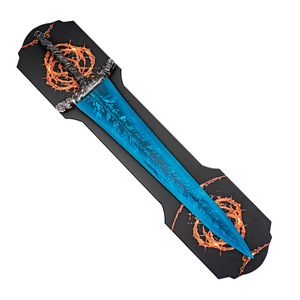 Dark Moon Greatsword para <span class=keywords><strong>Elden</strong></span> <span class=keywords><strong>Ring</strong></span> <span class=keywords><strong>1</strong></span>:<span class=keywords><strong>1</strong></span> Modelo de metal completo Adorno sin afilar con grabado tallado Ideal para periféricos de juego - Product Image 1