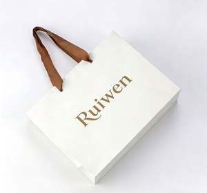 Bolsas de Papel Kraft Impresas de Lujo al por Mayor, Reciclables, con Logotipo de Marca de Ropa, Bolsas de Compras Personalizadas con Asa - Product Image 4