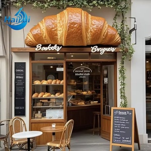 Letrero Luminoso <span class=keywords><strong>de</strong></span> Fibra <span class=keywords><strong>de</strong></span> Vidrio con Escultura <span class=keywords><strong>de</strong></span> Pan <span class=keywords><strong>de</strong></span> Chimney Cake 3D, Ecológico y Moderno, Grande y Realista, para Panadería y Cafetería - Product Image 2