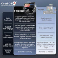 Nueva Caja Registradora POS Táctil de Doble Pantalla de 15.6 Pulgadas con Sistema Operativo Windows, Intel Core I3, WiFi de Doble Banda, Sistema Todo en Uno para Supermercado