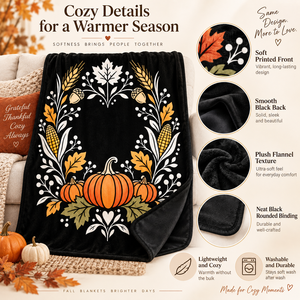 Custom Thanksgiving DIY Doodle Blanket Kids Coloring Art <b>Throw</b> <b>Soft</b> Washable Flannel Fleece Blanket for Family Gift Toy - Product Image 5