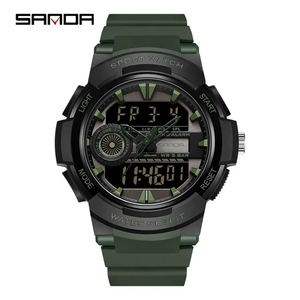 Nouvelle montre de sport numérique étanche <span class=keywords><strong>SANDA</strong></span> 6082 montre de sport pour hommes de haute qualité montre électronique multifonction relogio masculino - Product Image 4