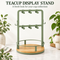 Support à tasses vert sauge et tons bois, kit de vente Alibaba
