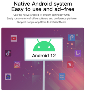 Téléviseur intelligent Android portable 22 <span class=keywords><strong>pouces</strong></span> 1080p HDTV pour TikTok, jeux et streaming en direct, écran tactile, support sur pied, télévision LED blanche - Product Image 4
