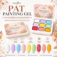 Gel pour nail art professionnel avec logo personnalisé, haute pigmentation, application facile, gel Pat Pat Blooming