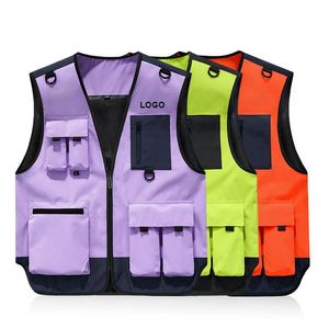 Nuevo Chaleco de Seguridad Ligero para Pesca y Deportes al Aire Libre, de Talla Grande, Corte Holgado, con Múltiples Bolsillos y Cierre - Product Image 2