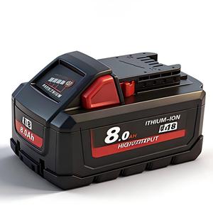 Batería de Litio OEM MIL 18V 3Ah 6Ah 8Ah 12Ah M18XC6 con Celdas 21700 de Alto Rendimiento, Reemplazo de Iones de Litio para Herramientas Eléctricas MKE M18 18V - Product Image 5