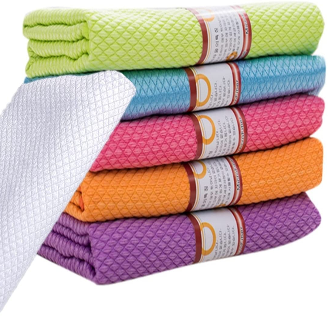 Тряпка для кухни, тряпка с эффективной очисткой от жира и рыбьей чешуи, салфетка для уборки дома, стекла, мытья посуды