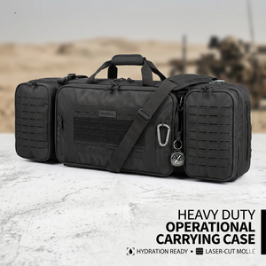 Heavy Duty Operational Tactical Style Carrying Case Hydration Compatible and Laser-Cut <b>MOLLE</b> for Field Work - Product Image 1