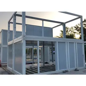 Marrocos baixo custo 4 quarto pré-fabricado pré-fabricado recipiente modular casa com eletricidade solar