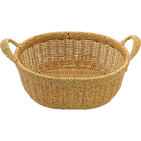 Moderne design groothandel handgeweven ovale fruitmand van rotan en wilgen, picknickmand, opbergmand, dienblad voor keuken en huisdecoratie