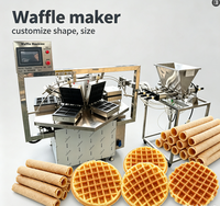Machine commerciale automatique pour la fabrication de rouleaux d'œufs, de gaufres croustillantes et de barquillos