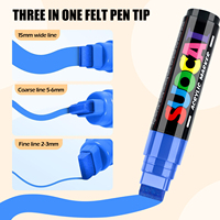 Marqueurs acryliques jumbo Somagi, 10 couleurs, non toxiques, sans odeur, stylos à peinture acrylique de 15 mm, ensemble pour la peinture murale extérieure, la peinture sur pierre