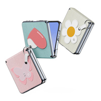 DUX DUCIS LUVY Housse de téléphone en cuir PU magnétique pliable de style anneau pour Samsung Galaxy Z Flip 7 5G Butterfly Cover With a Strap