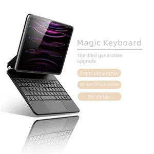 Penutup Tablet Keyboard magnetik Ultra ramping iPad 2in1, casing Keyboard ajaib nirkabel untuk ipad Pro 12.9