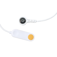 Câble d'électrode personnalisé avec clip auriculaire et fiche mâle CC 2,35 mm pour physiothérapie, conducteur en cuivre, isolation en PVC