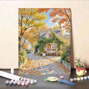 Marca XIXI, Pintura por Números Estilo Europeo, Arte en Lienzo Hecho a Mano, Paisaje Personalizado para Adultos y Niños, Decoración de Pared para el Hogar - Product Image 3