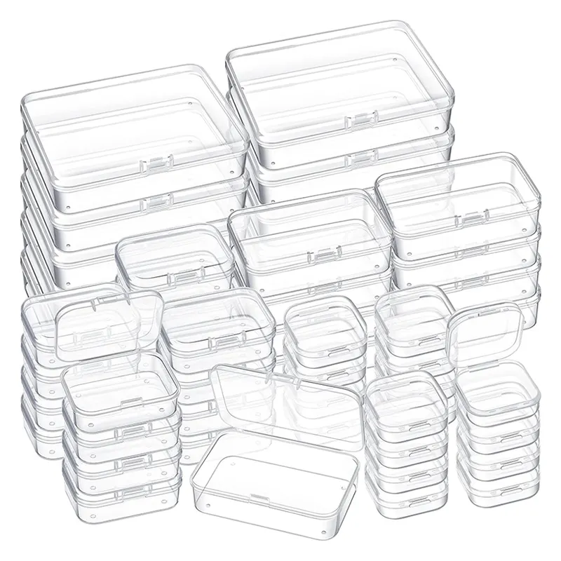 Mini Plastic Container Clear PP Packing Gift Box Portable Multi Purpose Transparent Small Plastic Storage Box