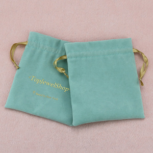 Luxury Fine Jewelry <b>Gift</b> Pouches With Custom Made Logo Large Suede Velvet Drawstring Dust Bag for Jewelry Packaging - Product Image 4
