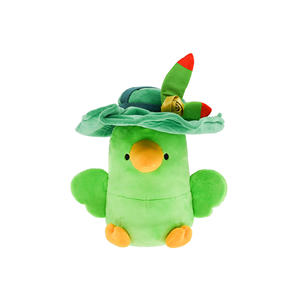 Đồ chơi nhồi bông vẹt có mũ độc đáo thêu hoa hồng, chất liệu vải nhung mềm mại, quà tặng trẻ em, sản xuất theo đơn đặt hàng (OEM/ODM) - Product Image 2