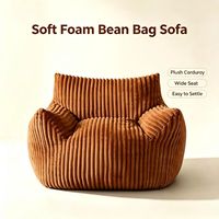 Komfortables Modernes Übergroßes Cord-Sitzsack-Sofa Verstellbarer Einzelsessel für Wohnzimmer Schlafzimmer Apartment Hotel