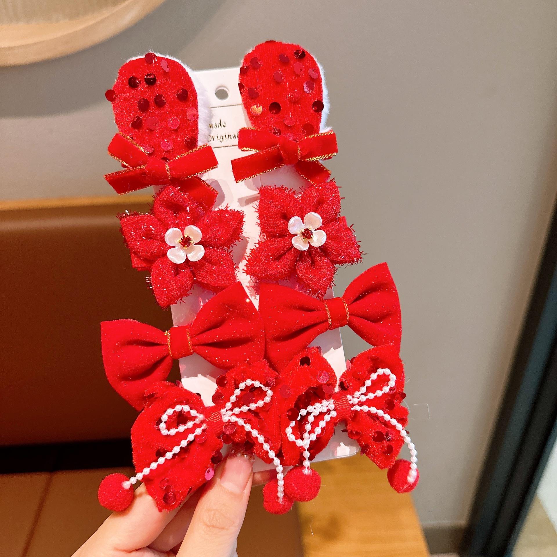 4 red rabbit ears high - quality card set