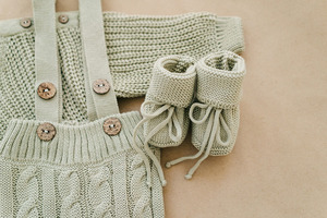 Nouveau-né Coming Home tenue cadeau ensemble coton bio vêtements d'hiver bébé pantalons et chaussons tricot nouveau-né combinaisons barboteuses pull - Product Image 3