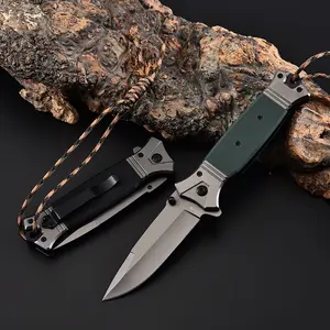 Wood Outdoor Folding Knife The Industry Wholesale Hot Selling Competitive Price Pocket Wood Folding Hunting Survival Titaniums Knife