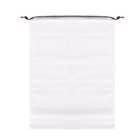 Sacs d'emballage robustes à cordon, transparents mats en PE, écologiques, avec logo personnalisé, vente en gros, pour le tri et le stockage de vêtements et de chaussettes