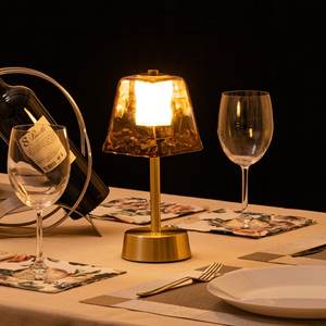 Lámpara de Mesa Inalámbrica Recargable de Aluminio al por Mayor y Pantallas de Tela o Coloridas con Control Remoto, Pieza Decorativa Elegante para Dormitorio - Product Image 3