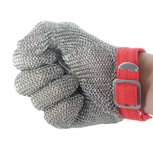 Gants de boucher en maille métallique en acier inoxydable, protection anti-coupure, type maille de chaîne, pour huîtres - Product Image 1