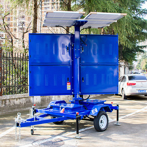 Vms Traffic Solar Mobile Construction Warning Sign Ip65 Led Display Ground <b>Mount</b> Non Reflective Q235 Frame Electrostatic <b>Spray</b> - Product Image 3