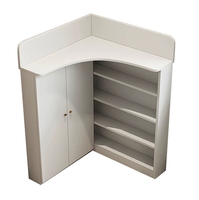 Bureau de maquillage d'angle ultra-fin de 18 cm, petite table de maquillage murale intégrée moderne et minimaliste pour chambre à coucher.